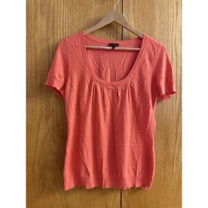 Escada Sweater Sz EUR 40 US 8 Cashmere Silk Knit Pullover Jumper Knit Peach Pink